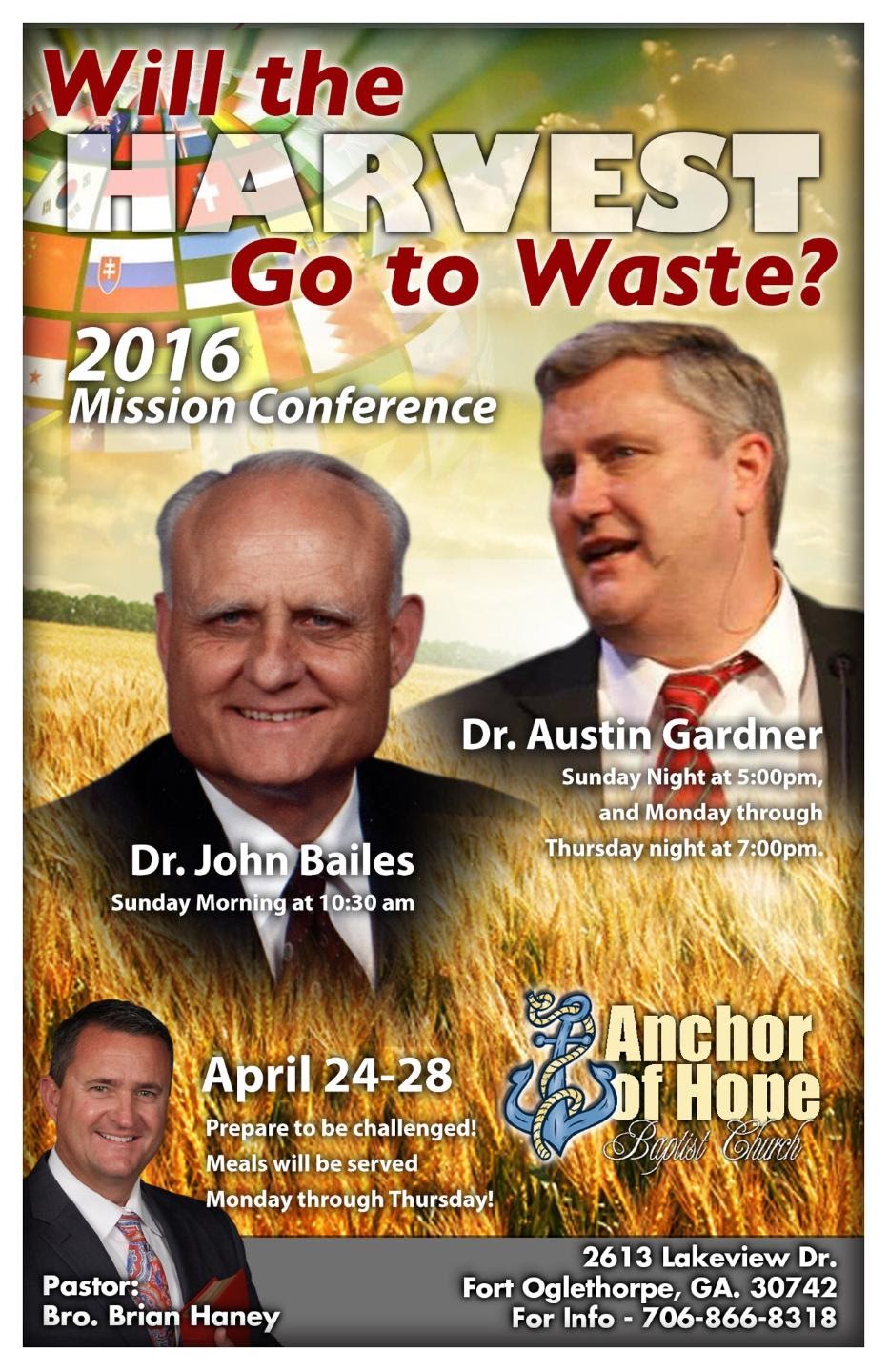 Area Meeting: Missions Conference – Anchor of Hope Baptist Church – Rossville, GA