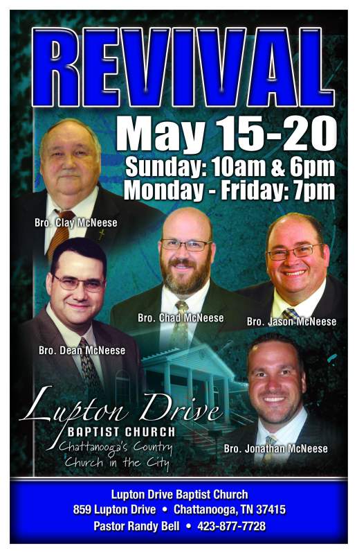 Area Meeting: Revival – Lupton Drive Baptist Church – Chattanooga, TN