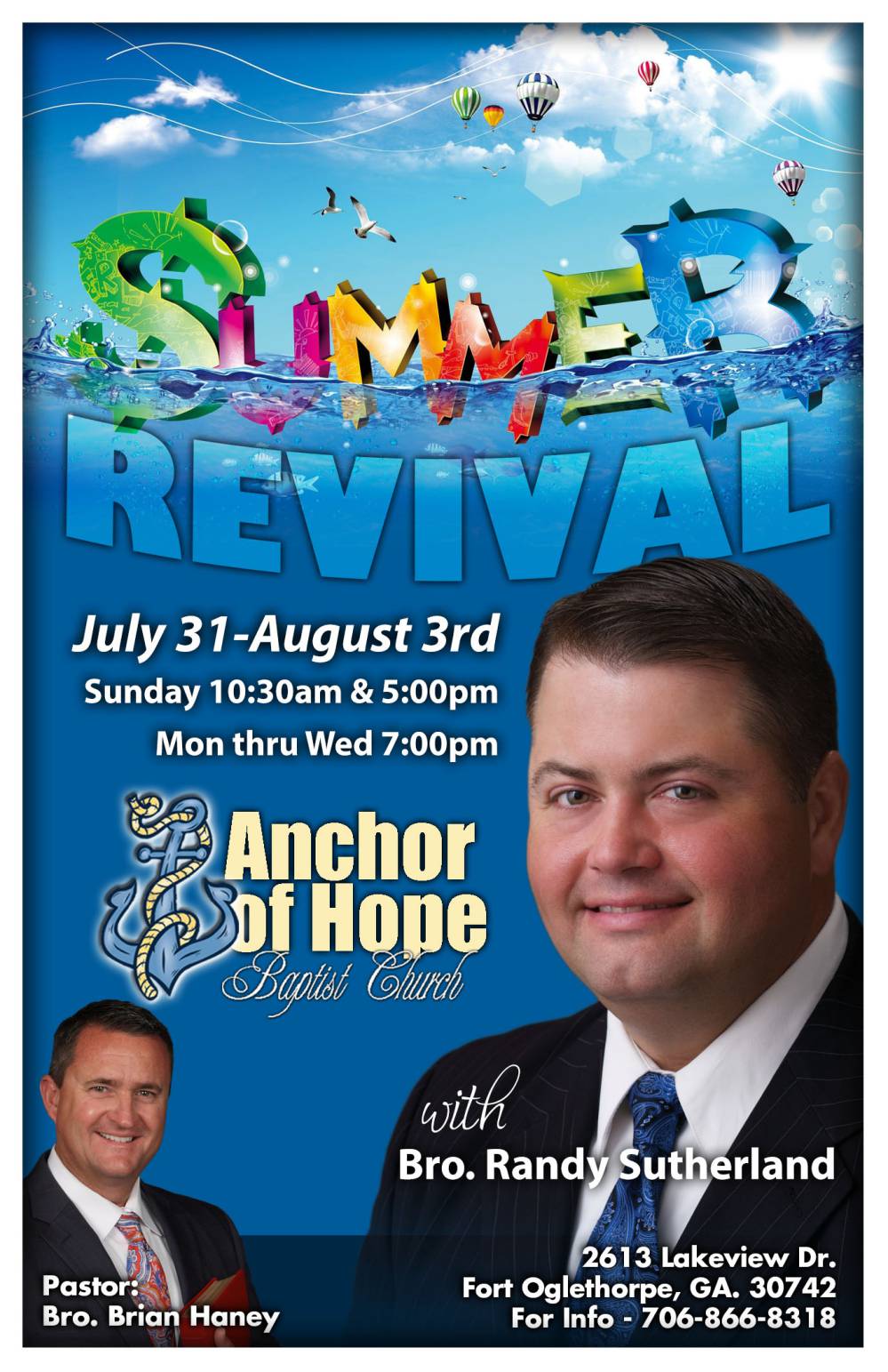 Area Meeting: Summer Revival – Anchor of Hope Baptist Church – Rossville, Ga