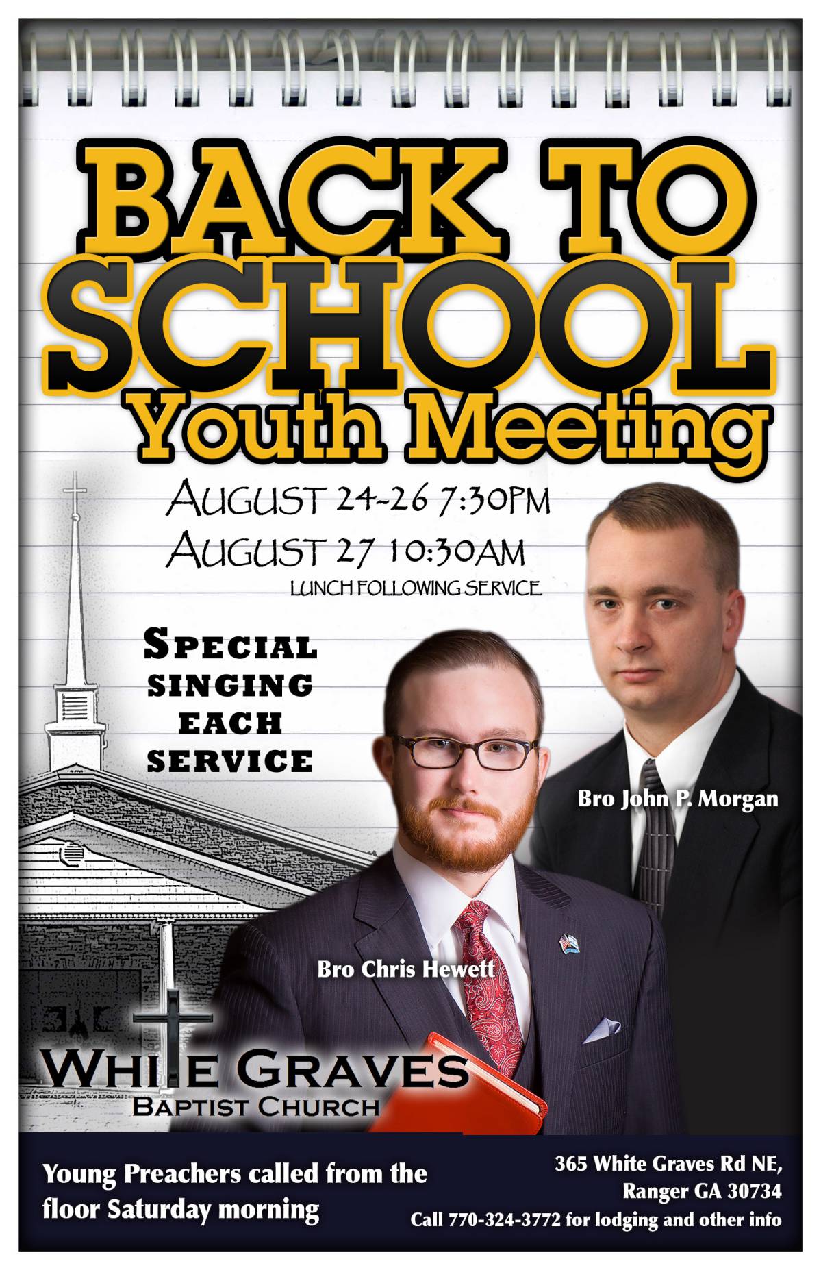 Area Meeting: Youth Meeting – White Graves Baptist Church – Ranger, Ga