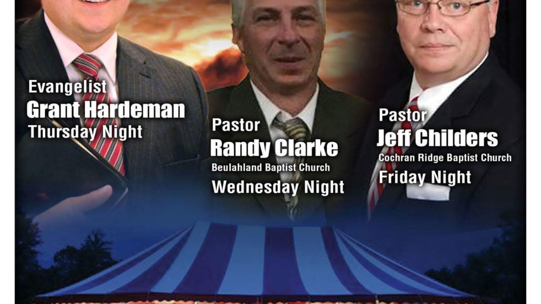 Area Meeting: Tent Revival – Nebo Baptist Church – Dallas, GA