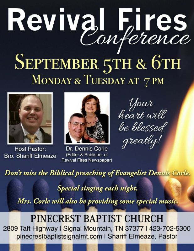 Area Meeting: Revival – Pinecrest Baptist Church – Signal Mountain, Tn