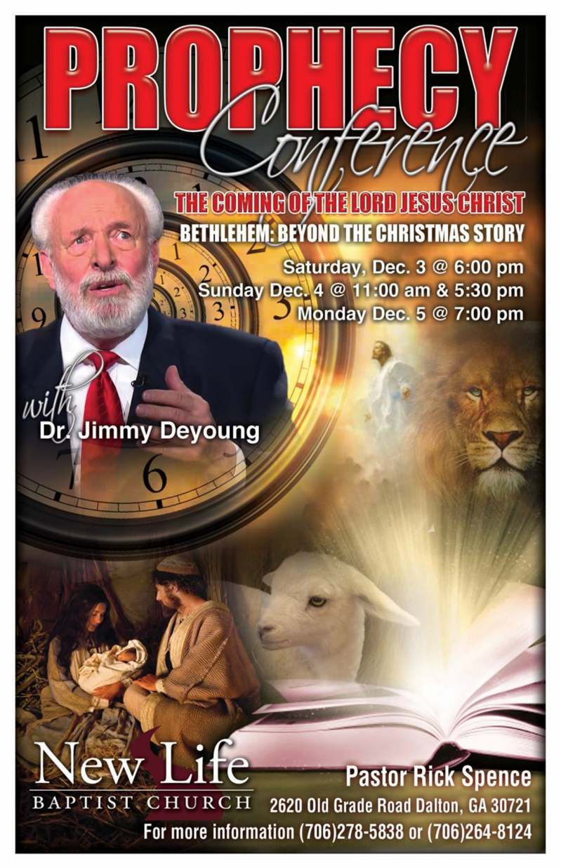 Area Meeting: Prophecy Conference – New Life Baptist Church – Dalton, Ga